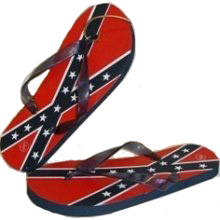 confederate flag flip flops