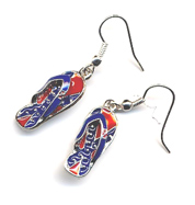 flip flop earrings with dixie flag
