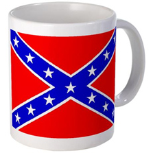 confederate battle flag coffee mug